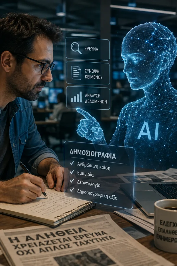 Aristotle Innovation Forum: Τεχνητή Νοημοσύνη και δημοσιογραφία – Η μάχη για τον έλεγχο των εργαλείων AI στις αίθουσες σύνταξης