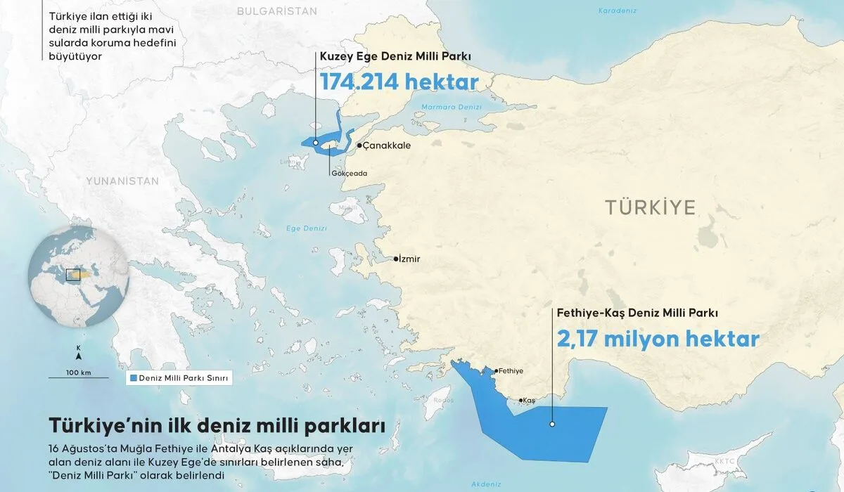 Τουρκία: Το Anadolu δημοσίευσε χάρτη με τα θαλάσσια πάρκα που περικυκλώνουν το Καστελλόριζο